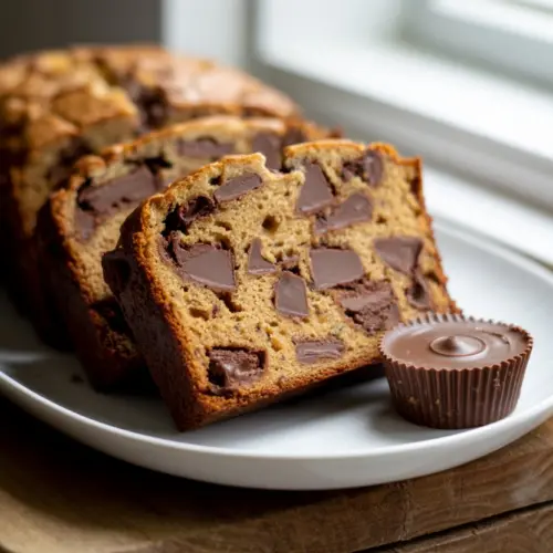 Chocolate Peanut Butter Cups Zucchini Bread Recipe