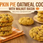 Soft & Chewy Oatmeal Cookies Recipe with Pumpkin, Walnuts & Raisins