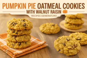 Soft & Chewy Oatmeal Cookies Recipe with Pumpkin, Walnuts & Raisins
