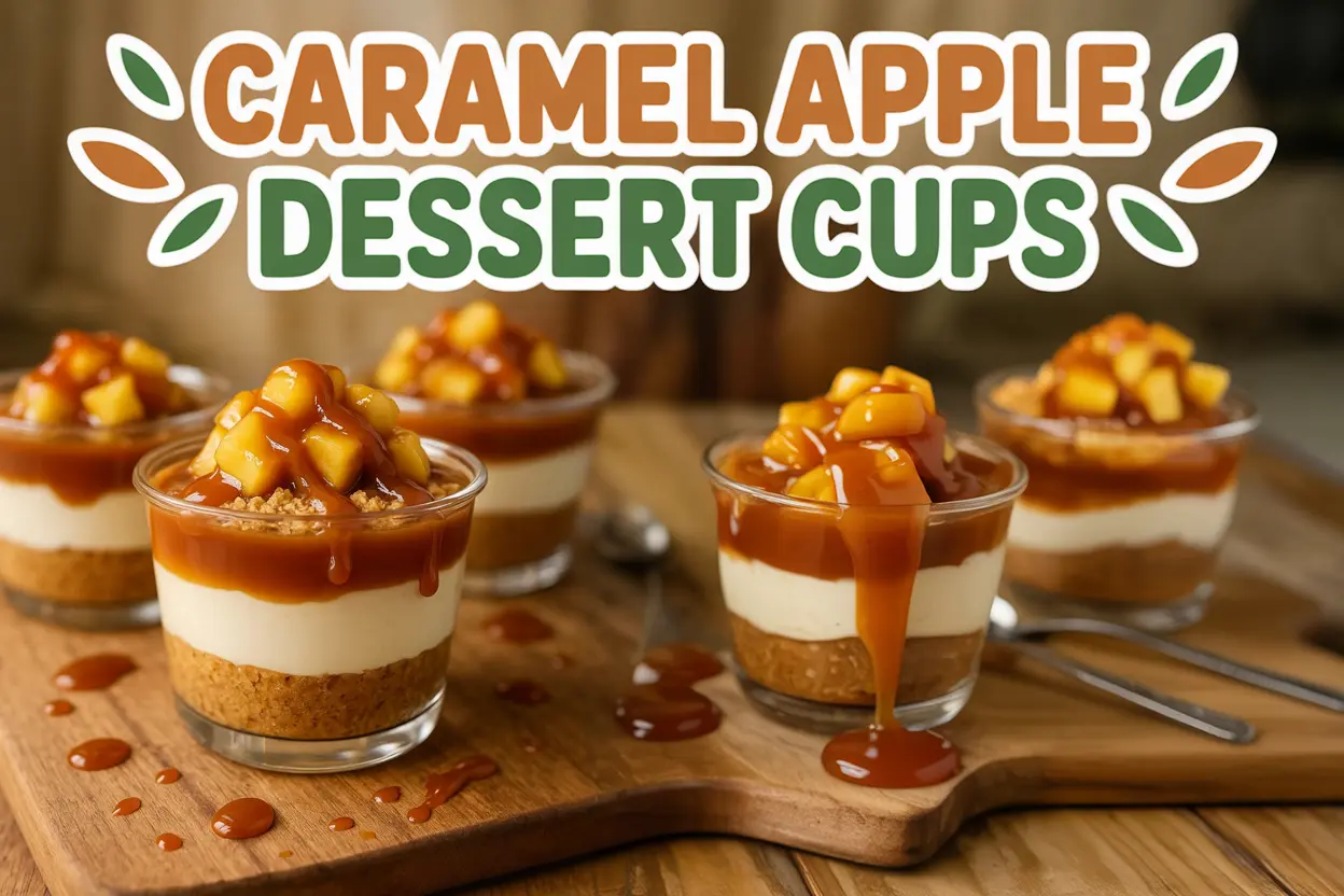 Cheesecake Dessert Cups with Caramel Apple Twist