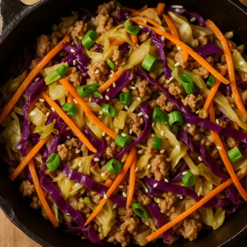 Egg Roll in a Bowl recipe card