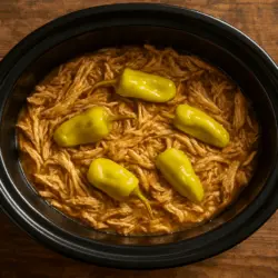 recipe card for Mississippi chicken slow cooker
