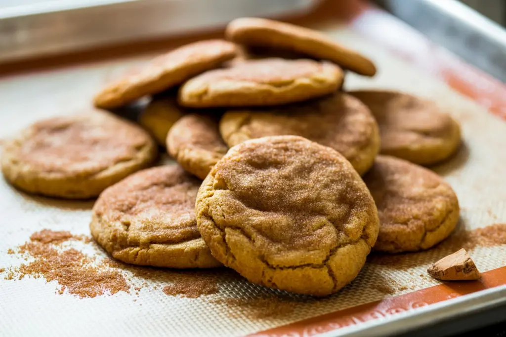 Pumpkin snickerdoodle cookies
