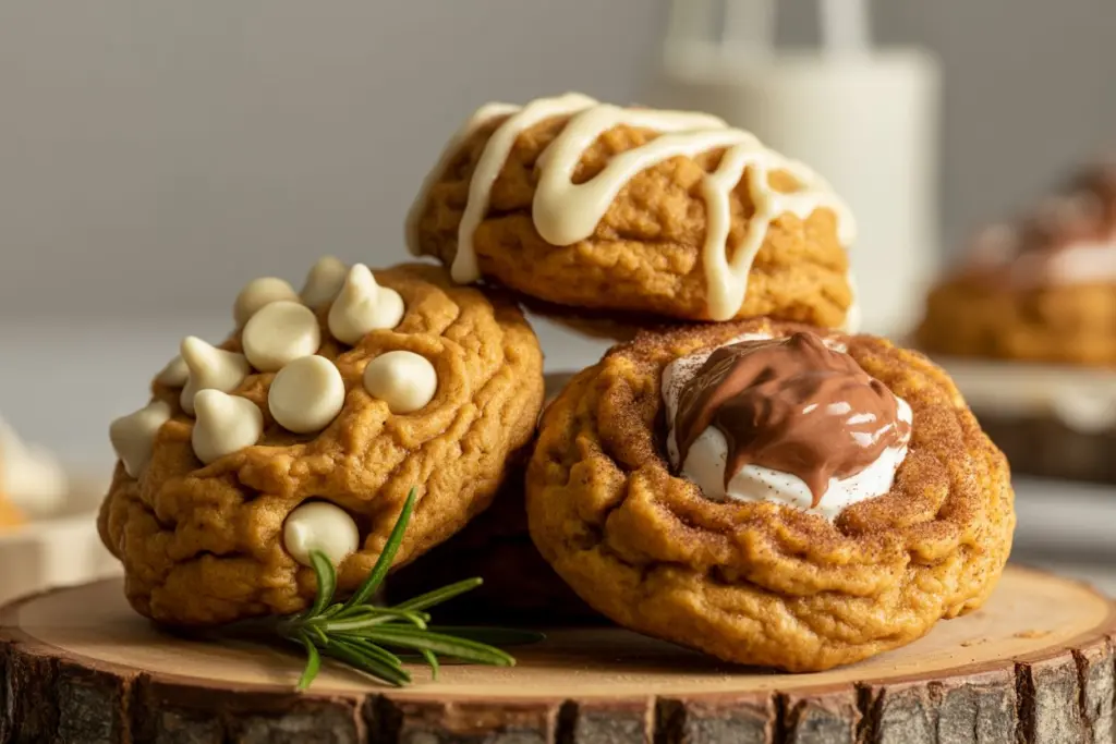 chewy pumpkin snickerdoodle cookies