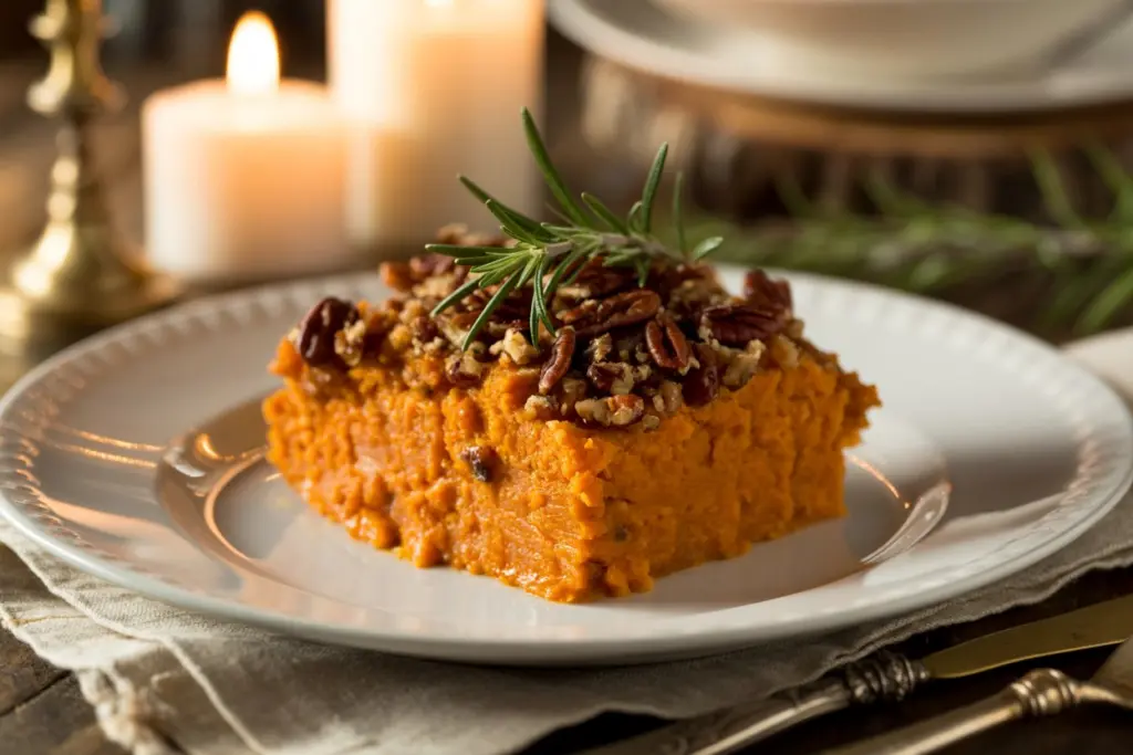 sweet potato casserole serving Thanksgiving