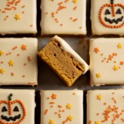 Printable pumpkin spice bar recipe card