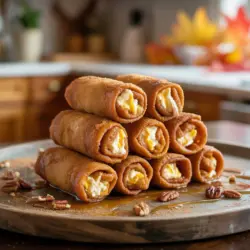Pumpkin Cheesecake Egg Rolls Recipe card