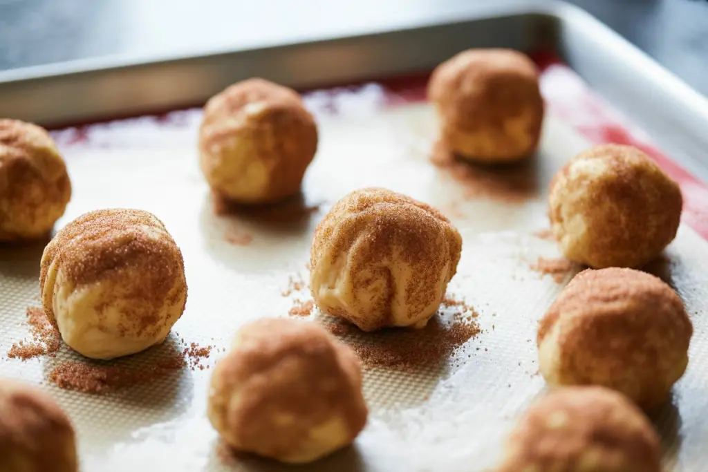 cinnamon sugar-coated cookie dough roll 
