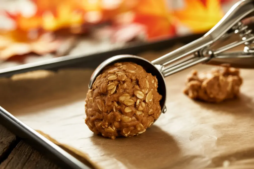Easy Pumpkin No Bake Cookies Recipe 7 Shaping pumpkin no bake cookies