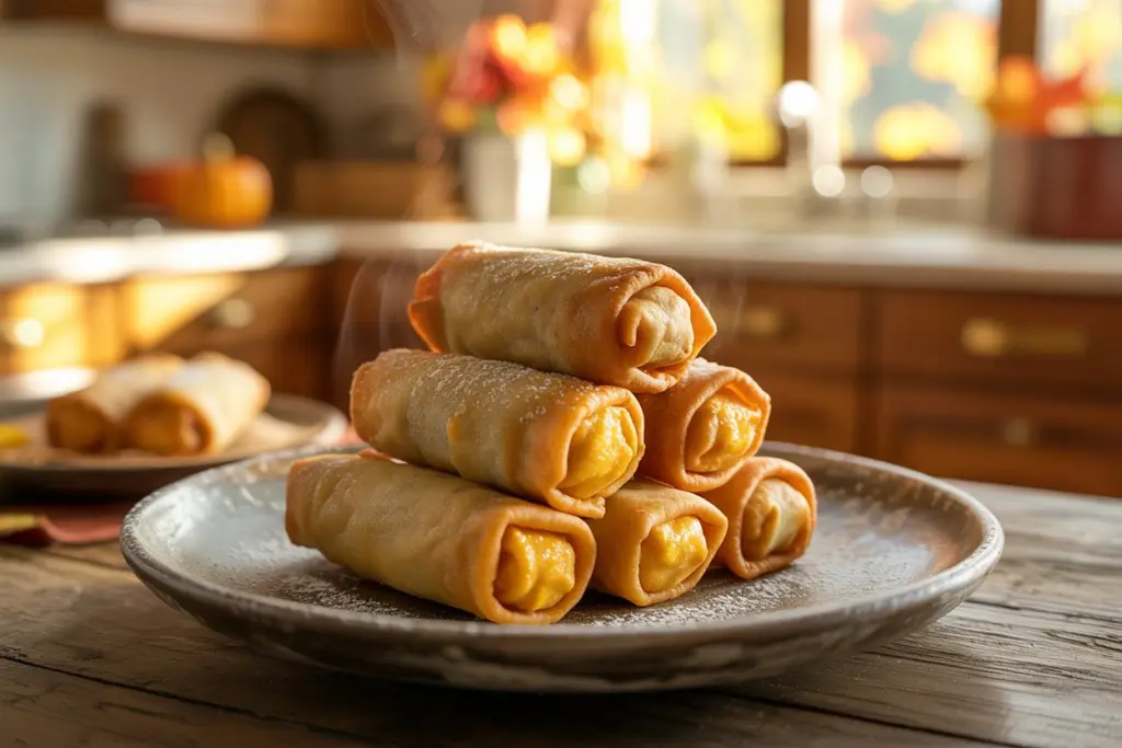 Crispy Pumpkin Cheesecake Egg Rolls Recipe 7 pumpkin cheesecake egg rolls