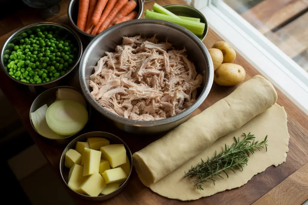 Turkey Pot Pie: The Best Leftover Turkey Recipe for Cozy Nights 4 Turkey pot pie ingredients