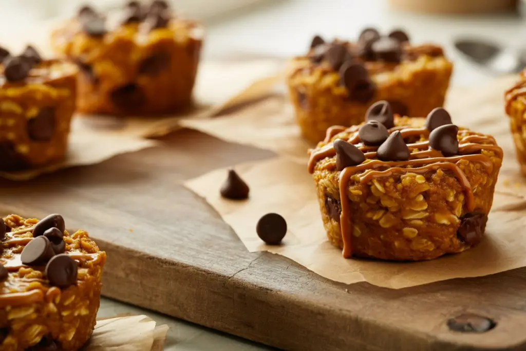 Breakfast Baked Pumpkin Chocolate Chip Oatmeal Cups 10 Soft and chewy baked pumpkin chocolate chip oatmeal cups