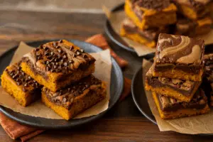 Fudgy Pumpkin Bars with Chocolate Swirl Recipe