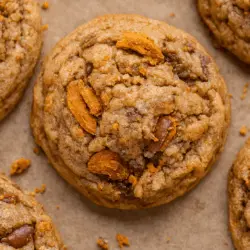 Freshly baked Butterfinger cookies cooling