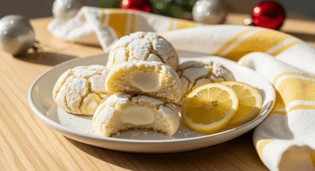 Easy Lemon Crinkle Cookies Recipe 9 Cream Cheese-Filled Lemon Crinkle Cookies