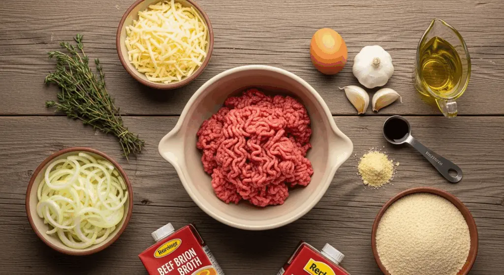 Slow Cooker French Onion Meatballs Recipe 4 Ingredients for slow cooker French onion meatballs