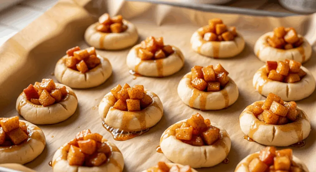 Apple Pie Thumbprint Cookies Recipe 5 shaping and filling apple pie thumbprint cookies