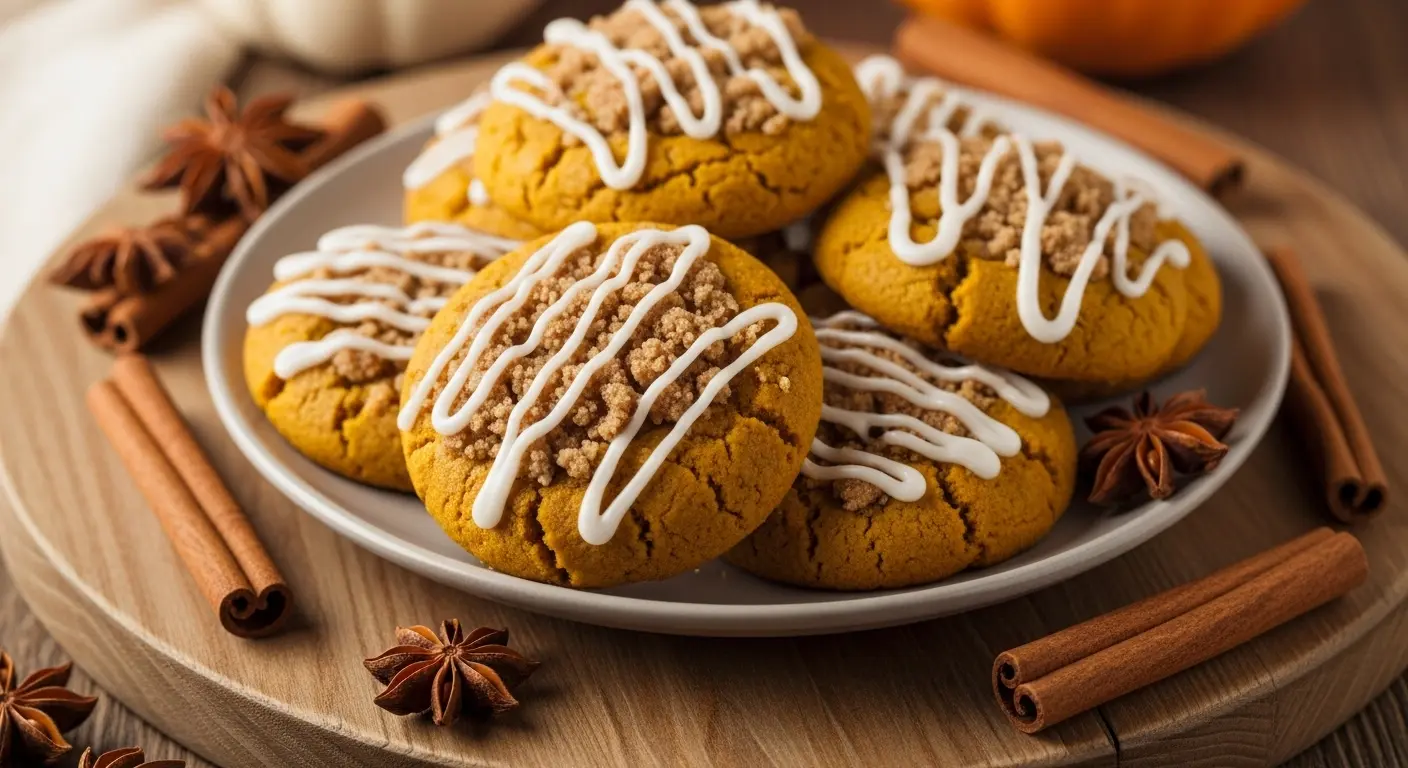 Coffee Cake Pumpkin Cookies | Amazing Recipe with Crumble