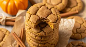 Brown Butter Pumpkin Snickerdoodle Cookies