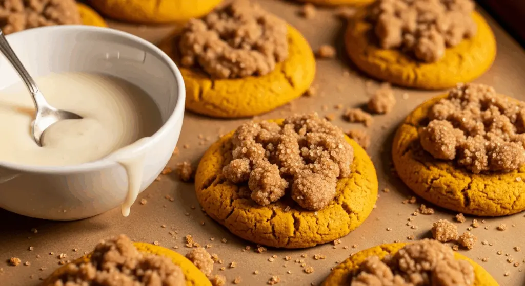 Coffee Cake Pumpkin Cookies 9 Pumpkin coffee cake cookies