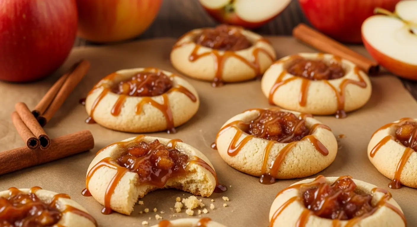 Apple Pie Thumbprint Cookies – Soft, Buttery & Filled with Fall Flavor