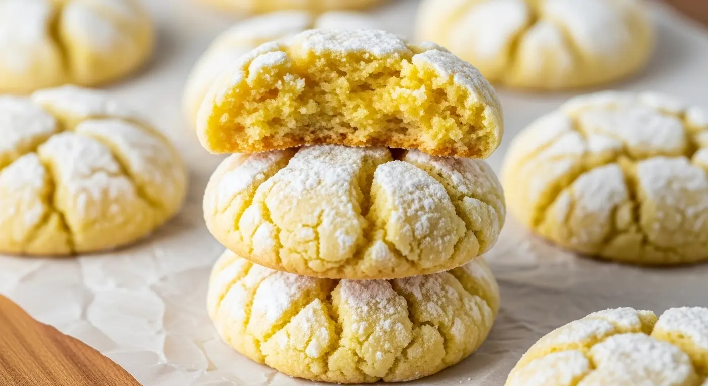 Lemon Crinkle Cookies - Soft, Zesty, and Crinkled to Perfection