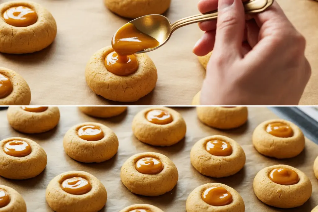 Pumpkin Pie Cookies Recipe 6 pumpkin pie cookies being prepared