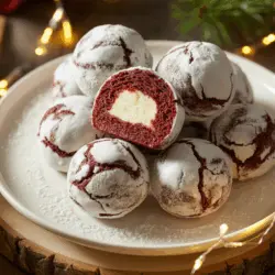 Red Velvet Snowball Cookies - Christmas Cookies Recipe 2 Printable red velvet snowball cookie recipe card