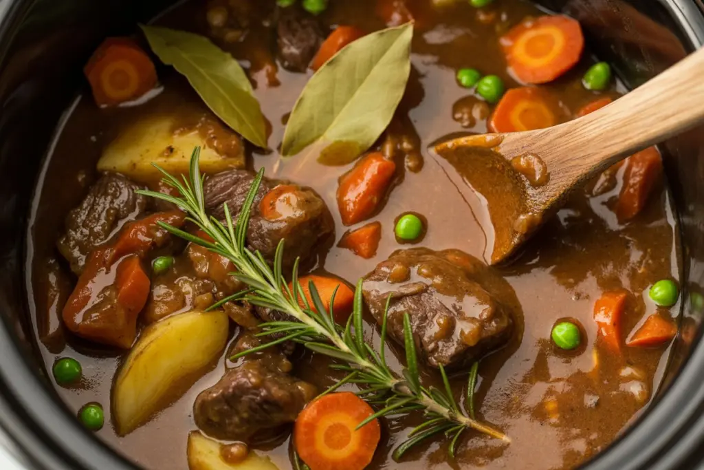 Slow Cooker Beef Stew 7 Crock pot beef stew cooking