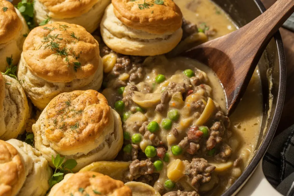 Chicken Pot Pie with Biscuits 9 ground beef pot pie casserole