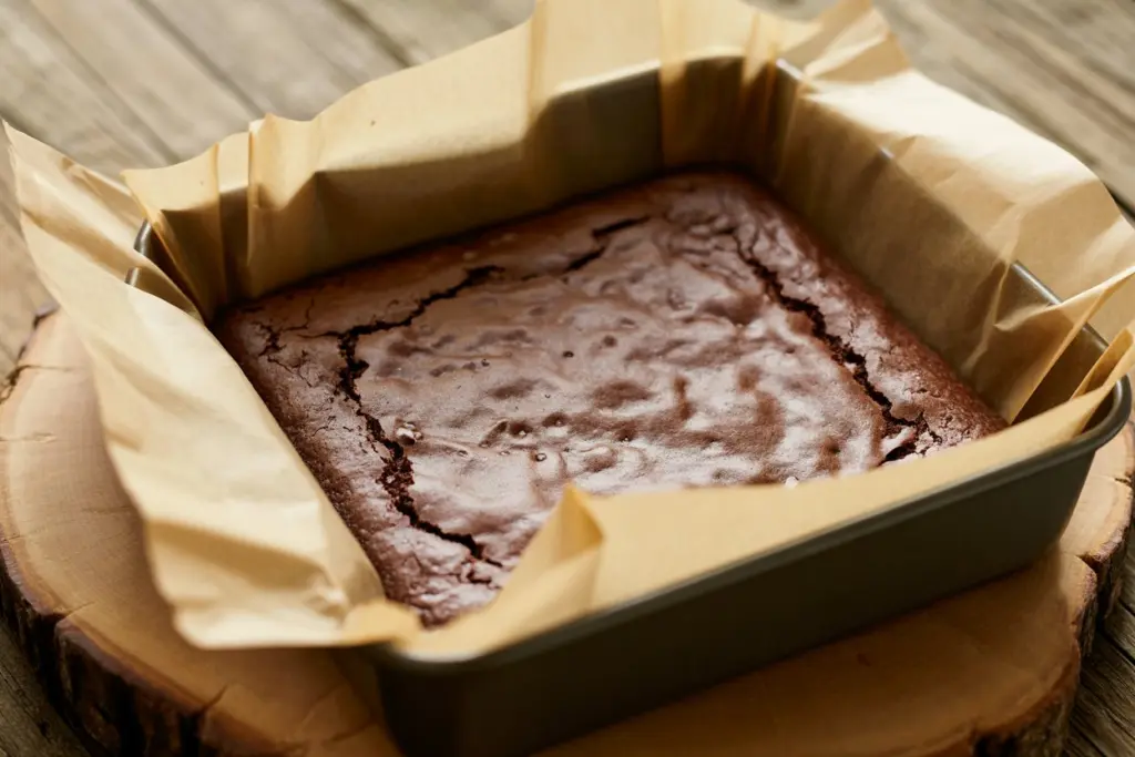 Brownie over pretzel crust
