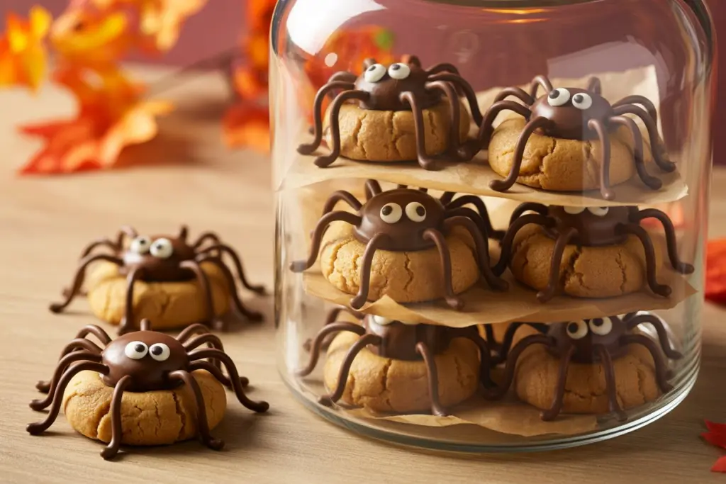 halloween cookies spider peanut butter