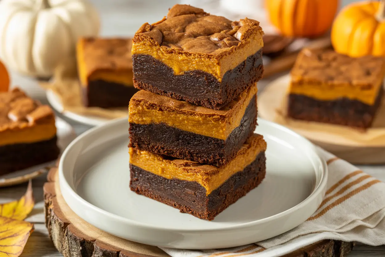 Chocolate Pumpkin Cheesecake Bars Recipe