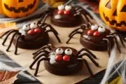 Delicious Halloween Brownie Bites (Black Widow Style)