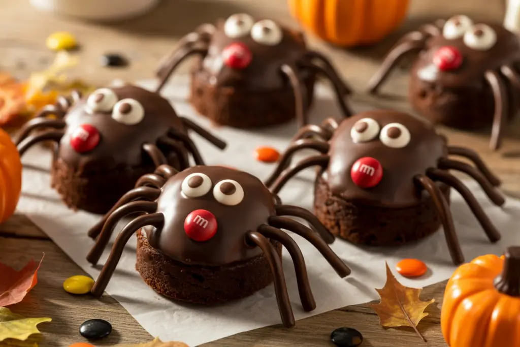 Delicious Halloween Brownie Bites (Black Widow Style) 2 Halloween Brownie Bites