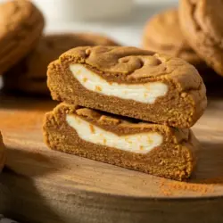 Pumpkin cheesecake cookies styled for recipe card