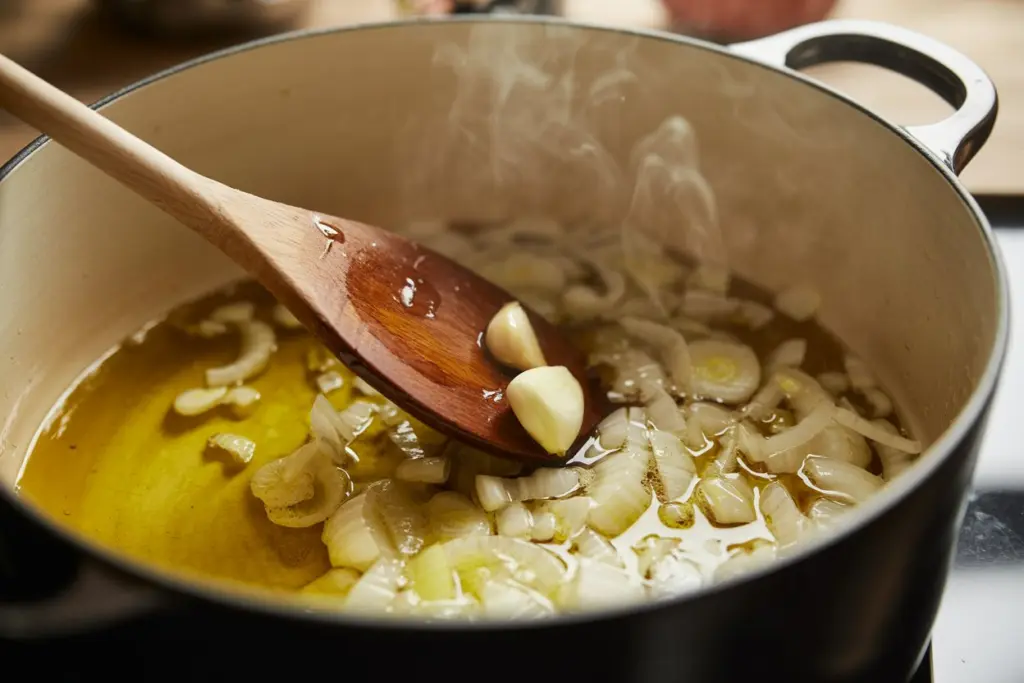 White Bean Turkey Chili – A Gluten-Free Leftover Turkey Recipe You’ll Love 5 Onion and garlic sautéing for turkey chili