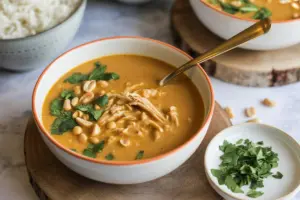 Slow Cooker Pumpkin Peanut Butter Chicken Soup