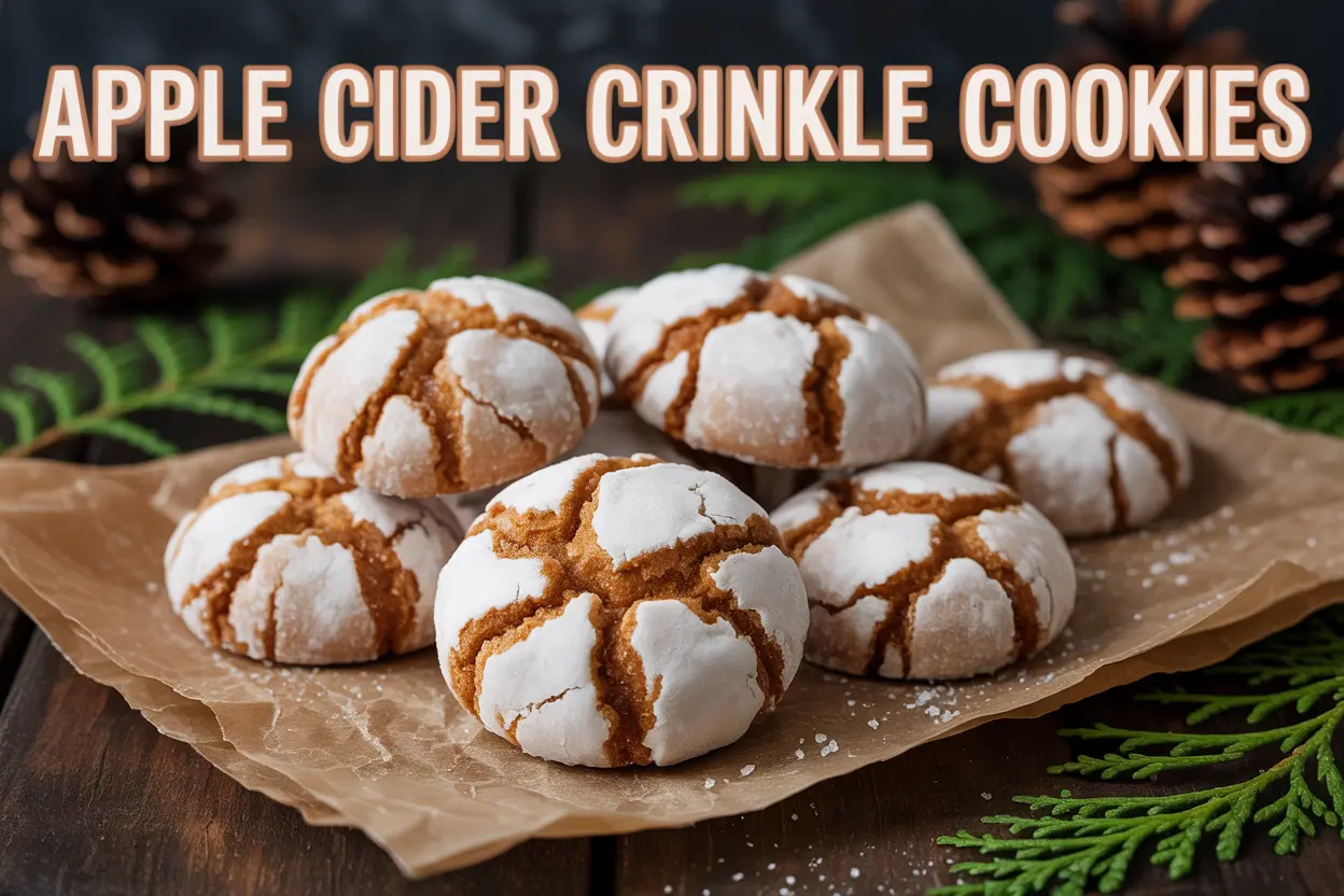 Apple Cider Crinkle Cookies (Fall Cookies)