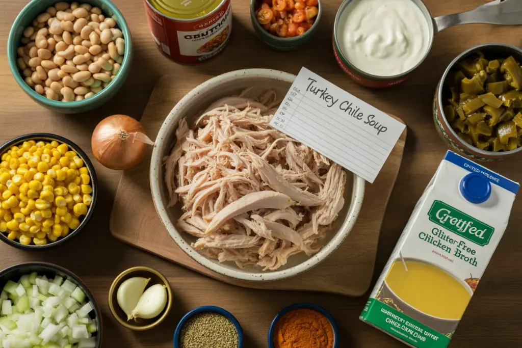 White Bean Turkey Chili – A Gluten-Free Leftover Turkey Recipe You’ll Love 4 Ingredients for gluten-free white bean turkey chili