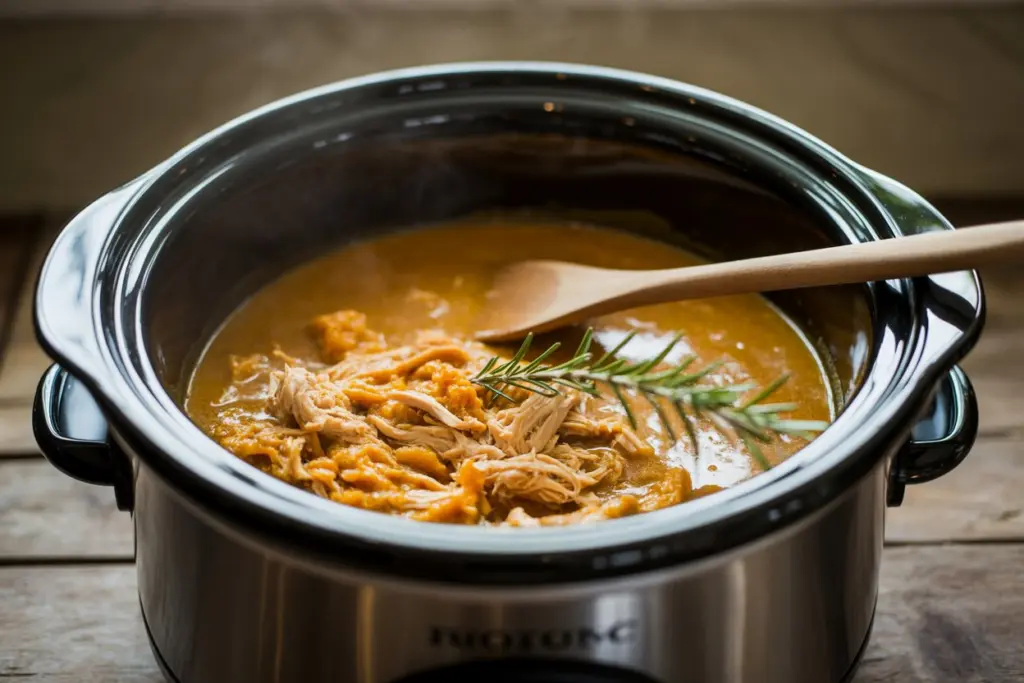 Slow Cooker Pumpkin Peanut Butter Chicken Soup 5 Slow cooker cooking pumpkin peanut butter chicken soup