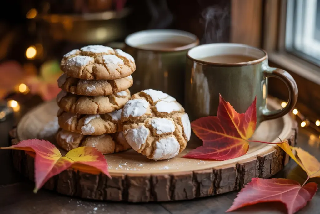 Apple Cider Crinkle Cookies (Fall Cookies) 8 serving apple cider crinkle cookies with cider