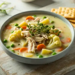 Healthy Turkey Pot Pie Soup Recipe Card