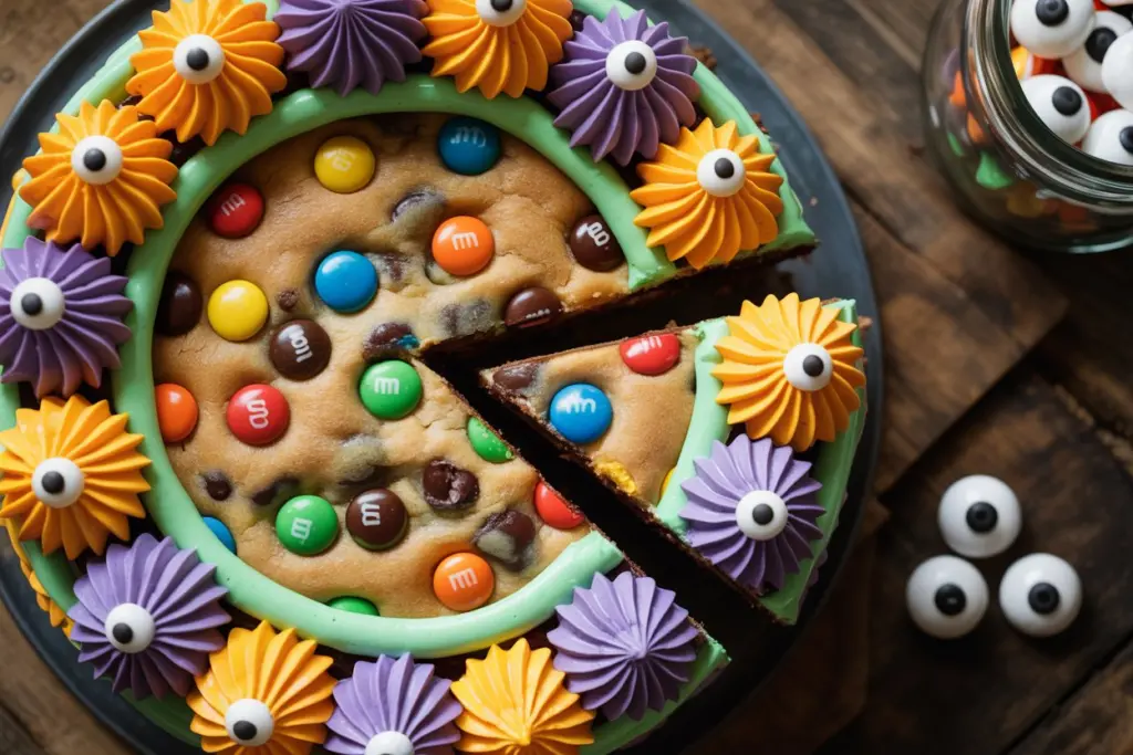 Monster Cookie Cake Recipe (Halloween Cookie Cake) 9 Halloween cookie cake