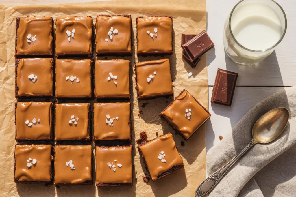 Freshly Baked caramel brownie