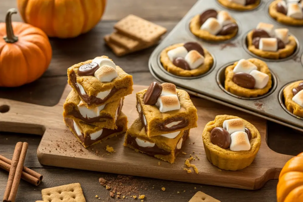 Creative Pumpkin s'mores cookies variations 
