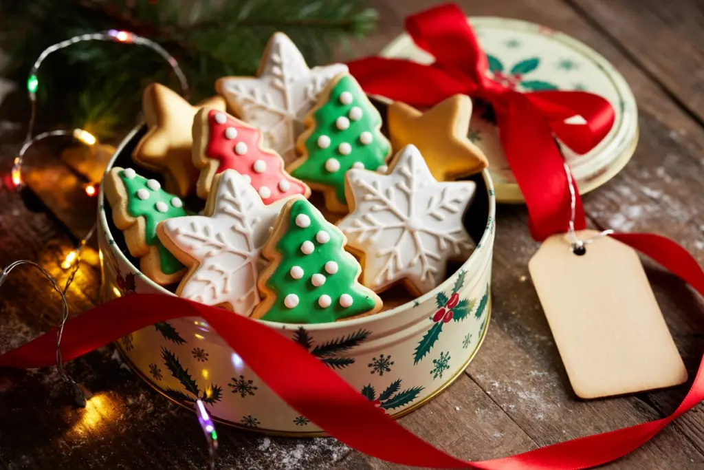 Christmas Cookies Recipe (Sugar Cookies) 10 Christmas sugar cookies as a gift
