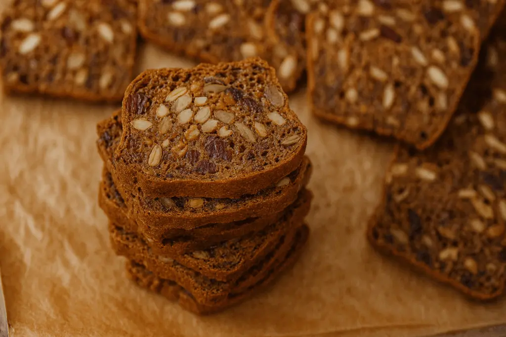 Cranberry pecan crackers on a metal baking tray