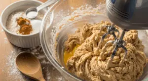 Making churro cheesecake cookies step by step