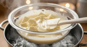 Melt white chocolate